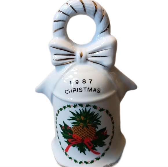 Vintage Other - 1987 Pineapple Christmas Bell Vintage 80s Holiday Home Decor Farmhouse
